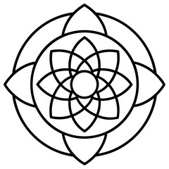 Naklejka premium mandala circle tattoo design