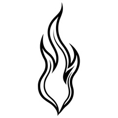 black flame tattoo design