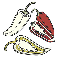 banana pepper vector