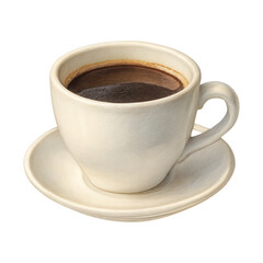 PNG Elegant ceramic coffee cup illustration.