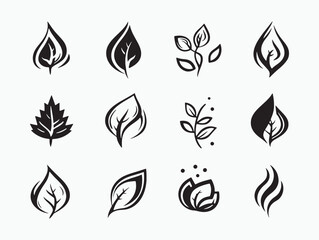 Fototapeta premium Natural Symbol Collection Minimalist Vector Illustration