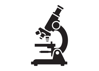 Microscope icon, Microscope solid vector