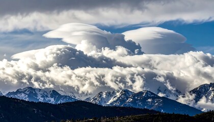 Dramatic mountain cloudscape