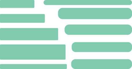 Fototapeta premium 緑色の横長のバナー背景セット。SNSの会話に使いやすい。横長、角丸、長方形。