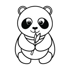 A cute panda sits peacefully munching on bamboo stalks in a lush forest. This coloring page captures the panda’s calm charm and natural beauty, perfect for animal lovers.
