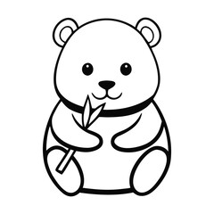 A cute panda sits peacefully munching on bamboo stalks in a lush forest. This coloring page captures the panda’s calm charm and natural beauty, perfect for animal lovers.

