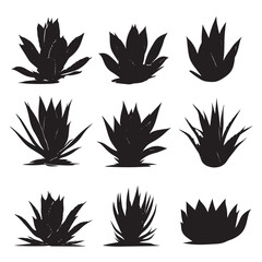 Fototapeta premium vector silhouettes of plants