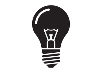 Obraz premium Light bulb icon, Light bulb solid vector