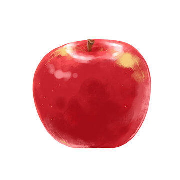 赤いりんごのイラスト