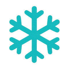 Fototapeta premium PNG Simple turquoise snowflake illustration.