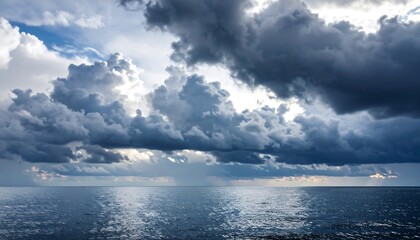 Dramatic sky over the sea