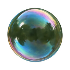 PNG Colorful iridescent bubble reflection