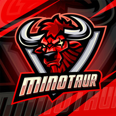 Minotaur esport mascot logo design