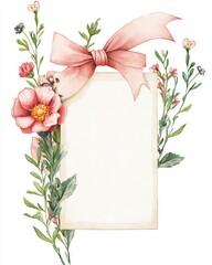 Elegant Watercolor Graduation Diploma with Soft Florals
