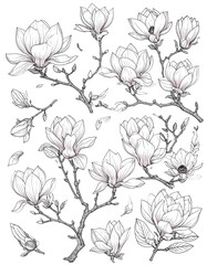 Elegant magnolia flower arrangement