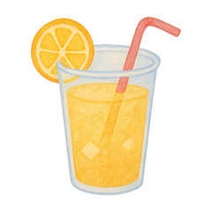 PNG Refreshing citrus drink illustration