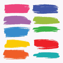 Vibrant brush stroke collection for creative projects, adding a splash of color to your designs and providing a trendy modern artistic touch