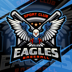 Eagles baseball esport mascot logo design