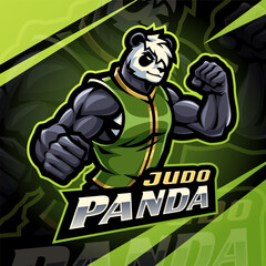Judo Panda Esport Mascot Logo Design