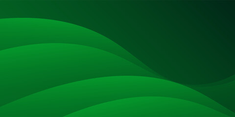 Fototapeta premium Green abstract background. Dynamic shapes composition.