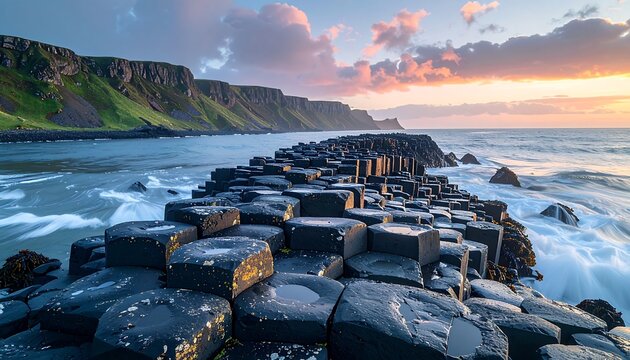 Coastal landscape with unique rock formations