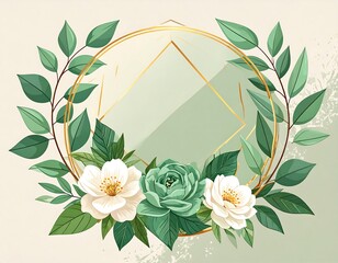 Elegant floral frame design