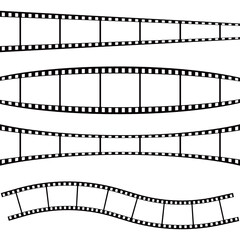Curved Film Strip Set Cinema, Photography and cinema tape