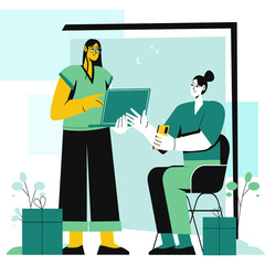 business man and woman