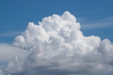 Majestic cumulonimbus cloud against a bright blue sky