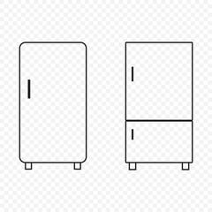 Fridge icon symbol pictogram. stroke designs On Transparent Background. EPS 10.