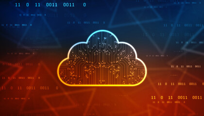 Cloud Computing Concept Background, Cyber Security, Future Technology, Digital Data Network Connection Background, internet data storage, Data Cloud