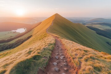 Sunrise peak with hiking trail