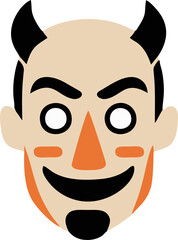 Smiling cartoon man with mustache and hat vector illustration