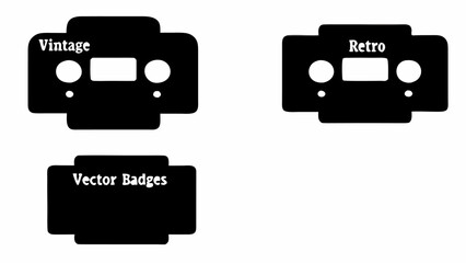 Vintage and Retro Style Badges perfect for logos, branding, and design projects needing a classic feel