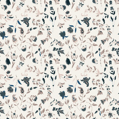 Fototapeta premium Cream Beige Painterly Floral Field