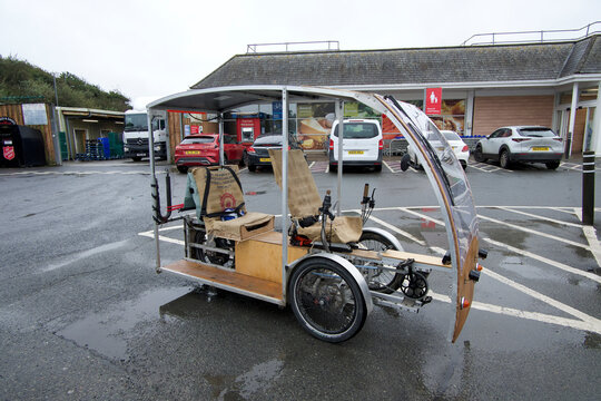 three-wheeler tricycle pedal power with battery Padstow cornwall uk