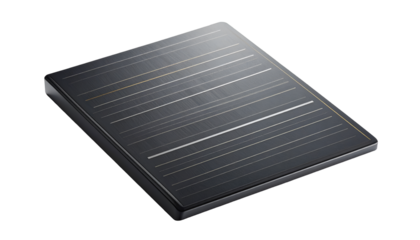 Sleek High-Tech Device with Metallic Stripes on Black: Modern Innovation & Future Energy Concept