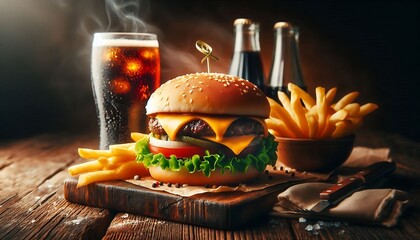 Burger Pizza Hotdog Vector Pack | Modern Fast Food Illustration
