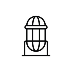 A simple line art style drawing of an oldfashioned street lamp