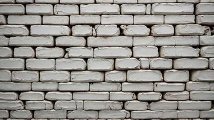 White painted brick wall texture background