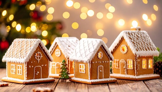 Festive gingerbread houses