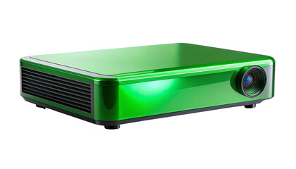 Bright Green Projector Modern Design Focused Image.
