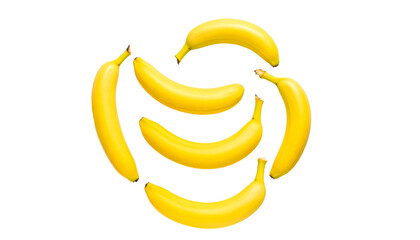 Bunch of Bananas in Heart Shape.