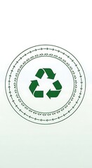 Recycling Symbol in Green Circle - Eco-Friendly and Sustainable Design.
