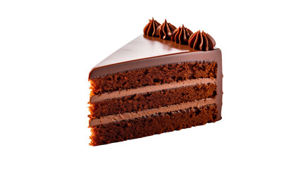 Delicious Chocolate Cake Slice Closeup.