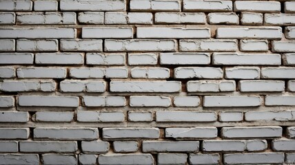 White painted brick wall texture with visible mortar