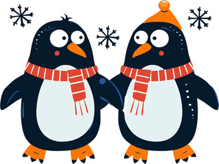 Penguins vector illustration