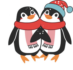 Penguins vector illustration