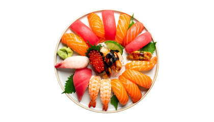 Delicious Sushi Platter Assortment.