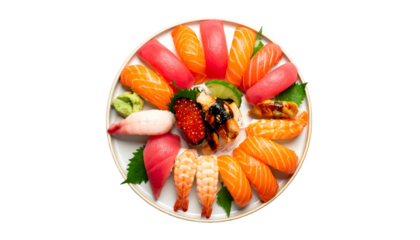 Delicious Sushi Platter Assortment.